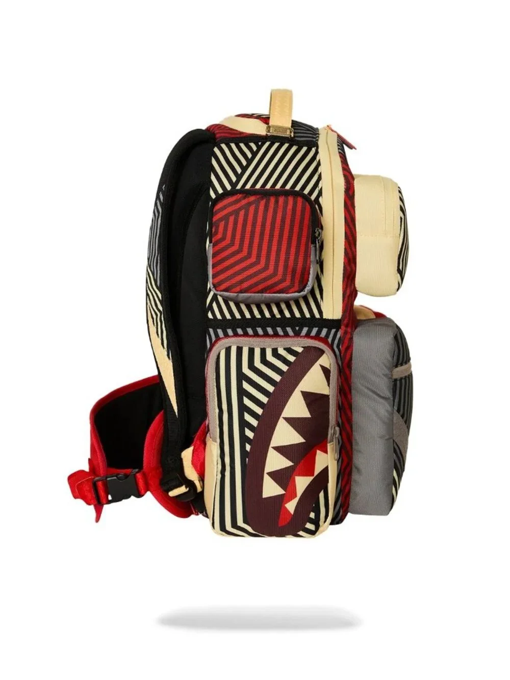 Sprayground James First Class Trooper Backpack PVC Laptop Travel Bag NWT